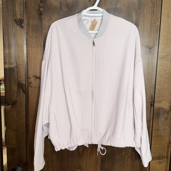NWT White Birch lavender Purple lightweight Bomber Jacket with Elastic Hem 3x - Picture 1 of 9